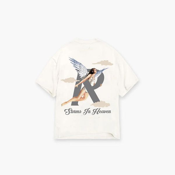 

23ss summer men cotton tee storm print t shirt europe fashion street casual tshirt 7 colors, White;black