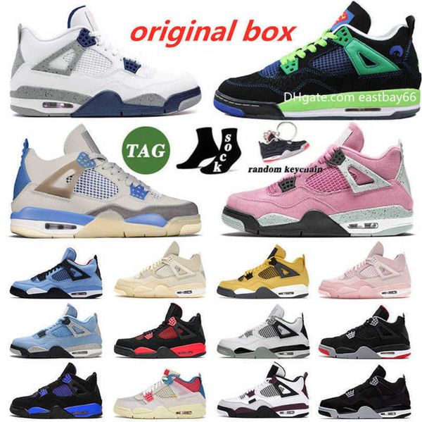 

original box superman jumpman 4 4s iv designer basketball shoes big size us 13 midnight navy sb bred cactus jack black cat blue thunder sail