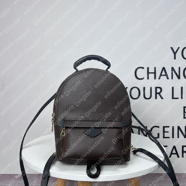 

designer 22cm mini womens backpack genuine leather school bag with box