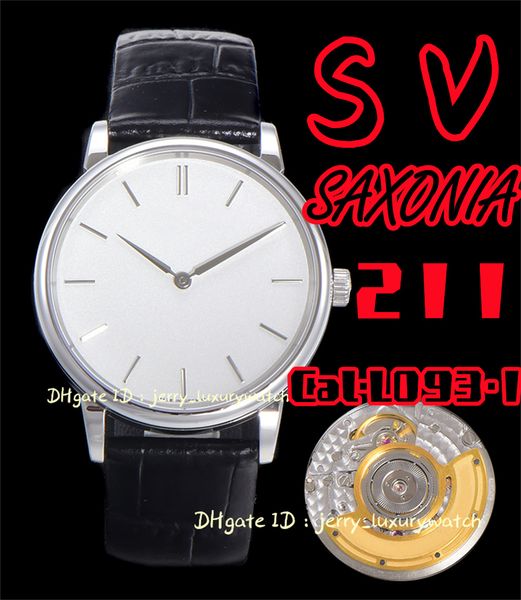 

sv 211 v2 version saxonia luxury men's watch 39mm x 9mm. italian calfskin strap with seagull super 2892 automatic chain winding movemen, Slivery;brown