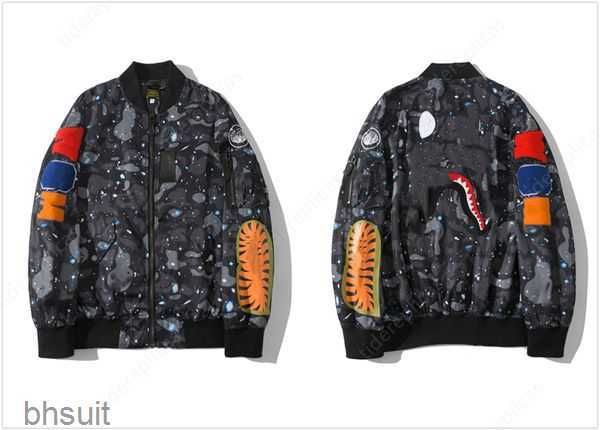 

cotton designer 2023 coat baseball mens jacket windbreaker windbreak varsity lightning letter stitching single breasted color block stand co, Black;brown