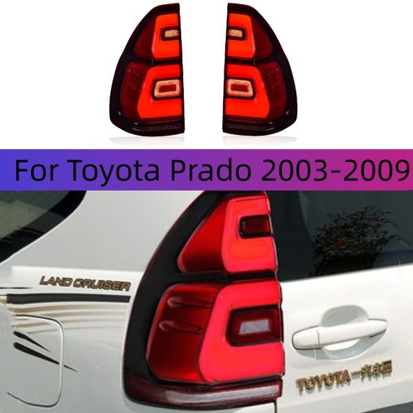 

car styling tail lights for toyota prado 03-09 old ba dao taillight assembly modified led running light dynamic turn signal brake lamp