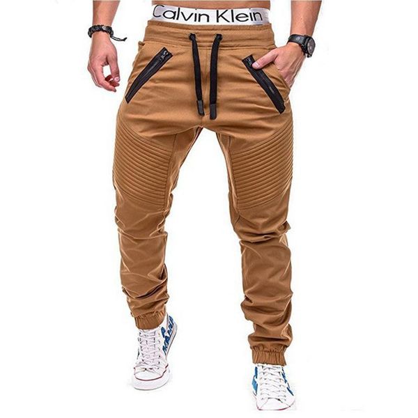 

pants autumn men pants 2021 harem pants hip pop streetwear casual fashion cargo pants jogger skinny trousers, Black