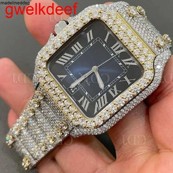 

wristwatches luxury custom bling iced out watches white gold plated moiss anite diamond watchess 5a replication mechanical hi5j unfb, Slivery;golden