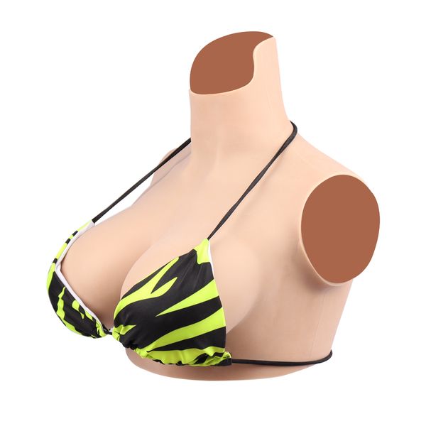

costume accessories silicone breast forms d cup realistic fake boobs tits enhancer little chest for crossdresser drag queen she, Silver