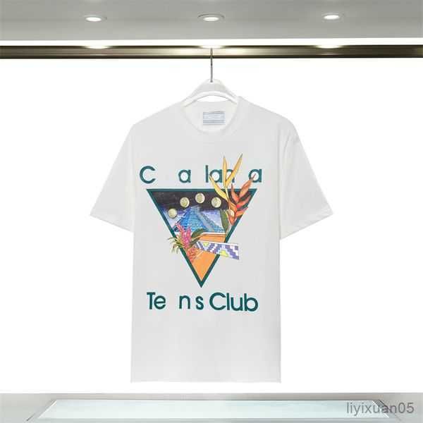 

mens designer shirt casablanc man womens s with letters print short sleeves summer casablanca t-shirts men loose tees us size s-xxl 4 ndeb, White;black