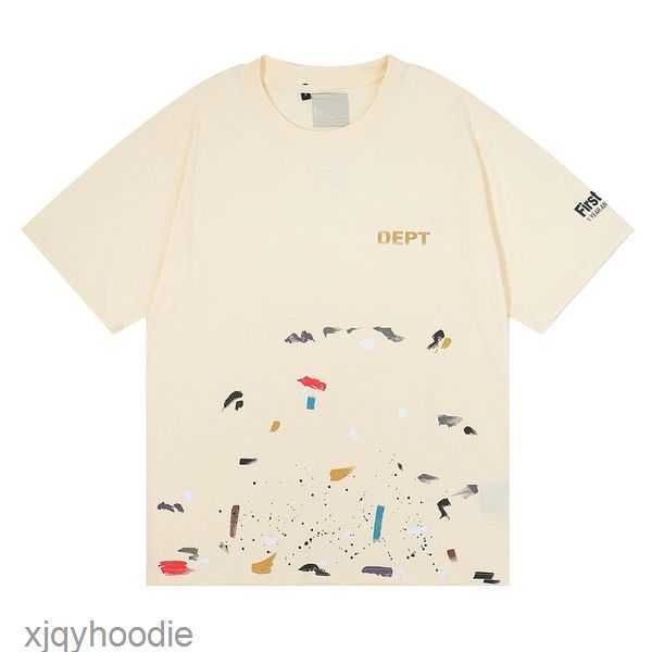 

shirt designer t 2023 casual mens men and womens tees ink splash graffiti letters loose short sleeved round neck fashion 6gnw, White;black