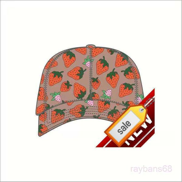 

quality 23ss strawberry baseball caps man's cotton cactus classic letter ball summer women sun hats outdoor adjustable snapback cap1333, Blue;gray