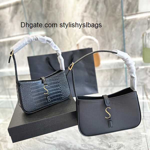 

hobo underarm bag women's men tote crossbody luxury tote saddle genuine leather designer famous crocodile pattern wallet card pockets h