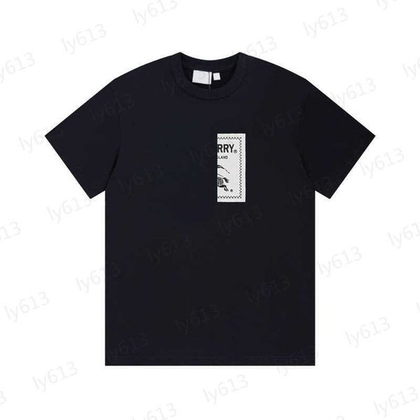 

mens t-shirts black designer spring summer cotton loose fitting fashion leisure luxury logo embroidered warhorse round neck short sleeve t-s, White;black
