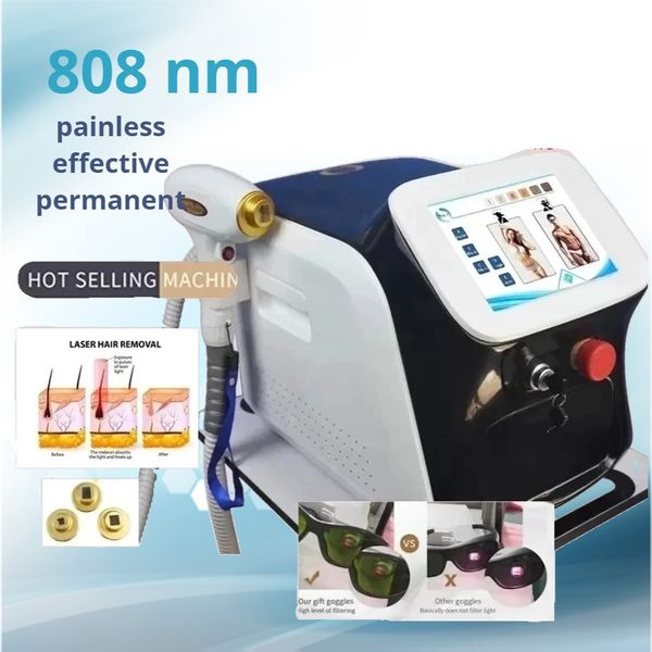 

painless permanent diode laser machine ce certified ice diode hair removal laser machine with 3 wavelength 1064 808 755nm ing, Black