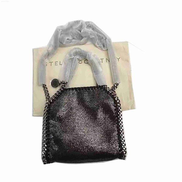 

designer mccartney falabella bag mini tote woman metallic sliver black tiny shopping bags stella women handbag leather shoulder crossbody wa