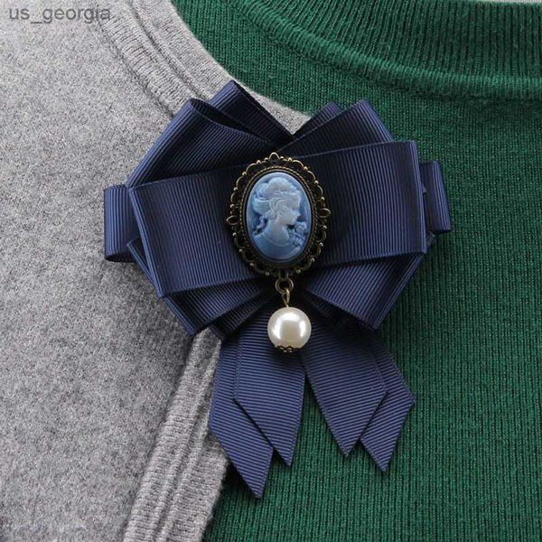 

pins brooches women new retro high-end corsage accessories fabric ribbon clothing accessories brooch ppin, Gray