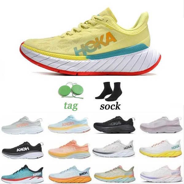 

hoka bondi 8 running outdoor shoes hokas one one black white sports carbon x2 clifton 8 lightweight shock absorption amber sneakers men wome