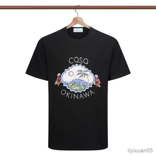 

mens designer shirt casablanc man womens s with letters print short sleeves summer casablanca t-shirts men loose tees us size s-xxl 4 wuju, White;black