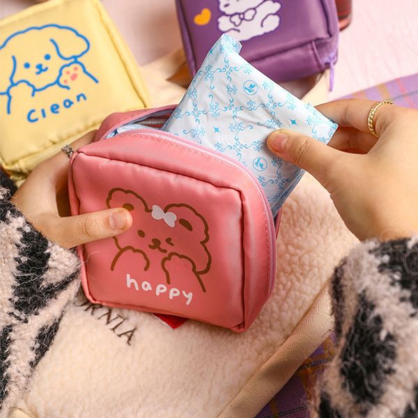 

cosmetic bags cases sanitary napkin storage bag women tampon credit card holder pouch towel cosmetics cotton coin purse organizer 230503