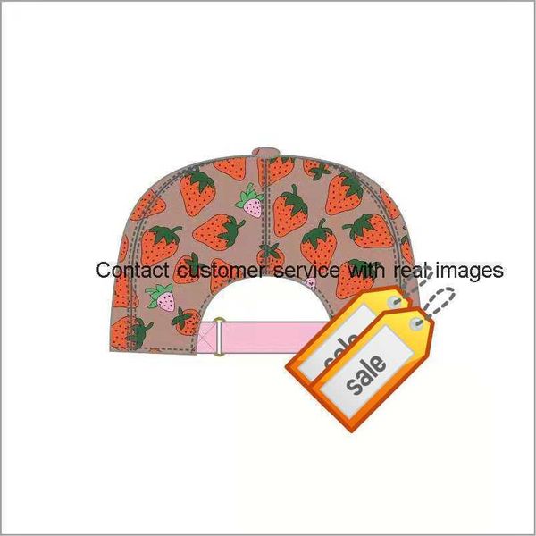 

8888High quality strawberry baseball caps man's cotton cactus classic letter Ball caps summer women sun hats outdoor adjustable Snapback Cap girl2