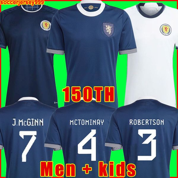 

scotland 150th anniversary kit soccer jerseys 2023 2024 23 24 tierney robertson mctominay mcgregor dykes adams national team armstrong footb, Black;yellow