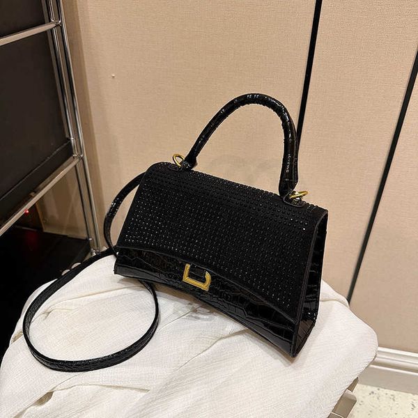 

women's bag designer handbags tote 2023 new luxury diamond handbag fashion shoulder hourglass mini s patent leather crossbody bags