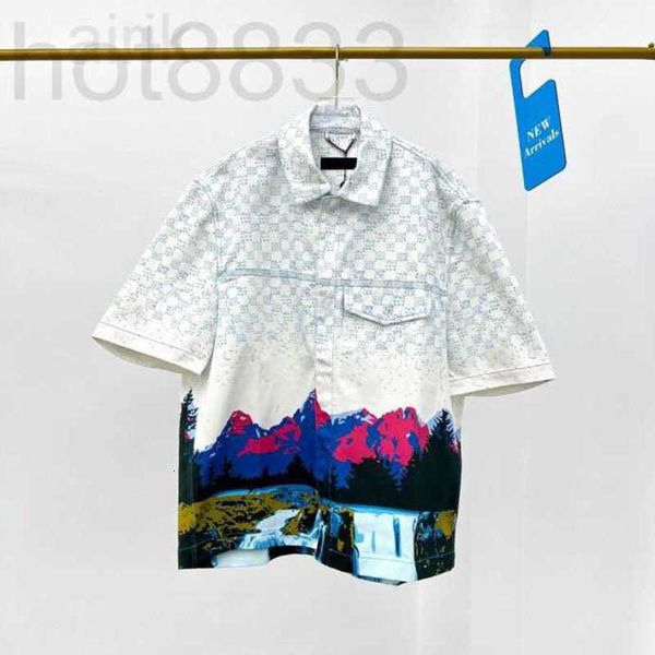 

men's plus tees & polos designer leter prin shir fashion high sree shor sleeve summer casual shir breahable men women crew neck sweashi, Black;brown