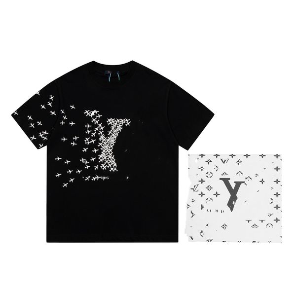 

t-shirt designer version handmade custom l01-l1v men's and women's casual fashion t-shirt short sleeves for couples-10, Black