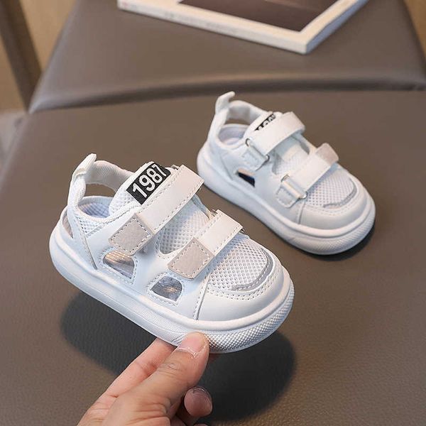 

athletic children white sport summer new boys breathable mesh sneakers korean girls wearresistant outdoor casual shoes aa230503, Black