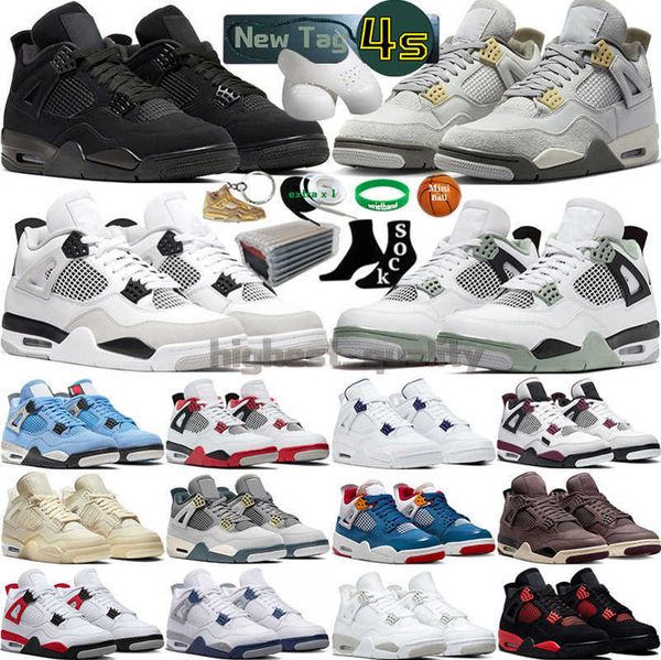 

4 basketball shoes for men women 4s craft seafoam military black cat sail canvas white oreo midnight navy university blue thunder fire red b
