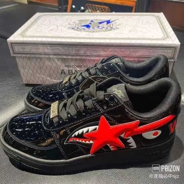 

shark series bapesta sk8 trend wear-resistant fashion street vibe couple casual skateboard shoes