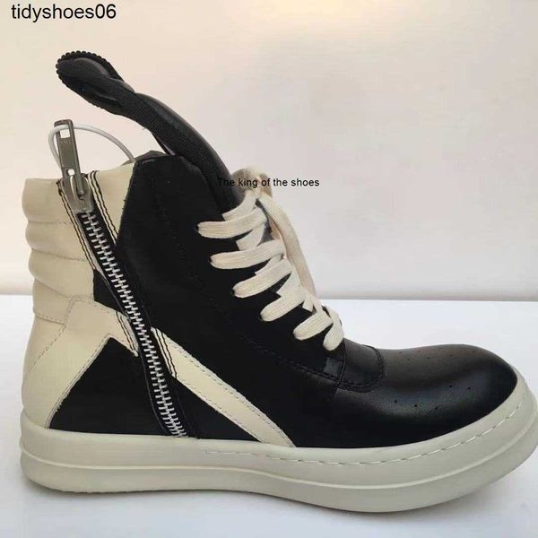 

shoes ro large inverted triangle high rick autumn winter men's women's thick soled leather owens casual boots