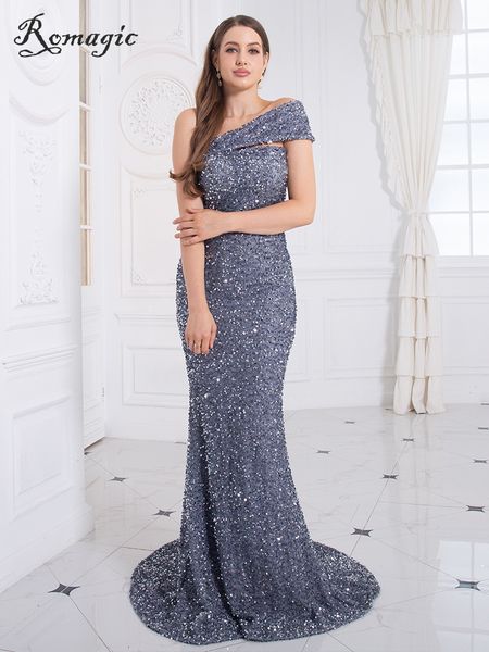 

party dresses romagic stretch sequin floor length evening prom gown off shoulder bodycon grey mermaid luxury wedding party dress sleeveless, White;black