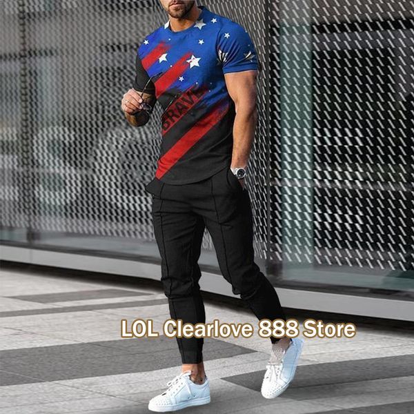 

mens tracksuits summer 2 piece sets tracksuit short sleeve t shirtsweatpants suit clothing streetwear vintage sweatshirt oversized 230503, Gray
