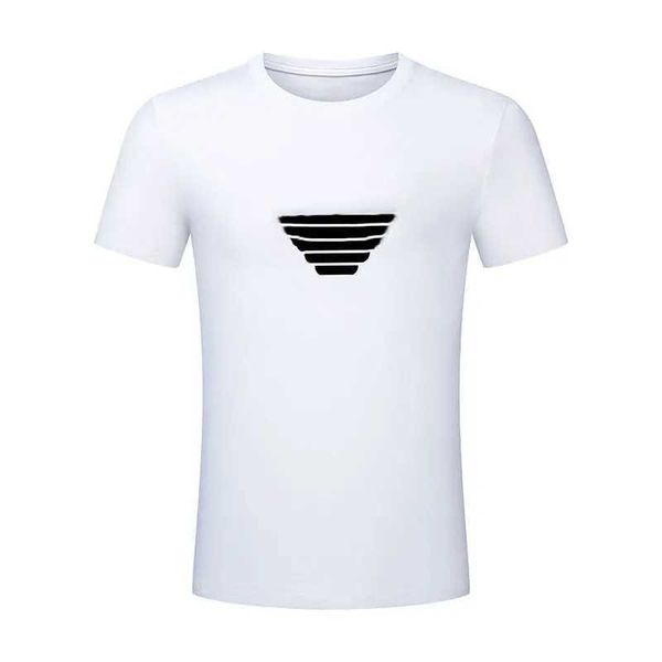 

a m n men's summer new cotton half sleeve t-shirt round neck pullover big brand short sleeve t-shirt, White;black