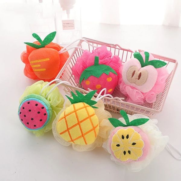 

rubbing animal bath flower bath ball cartoon fruit sponge pattern bath ball scrub body care wholesale sponge bath accessories
