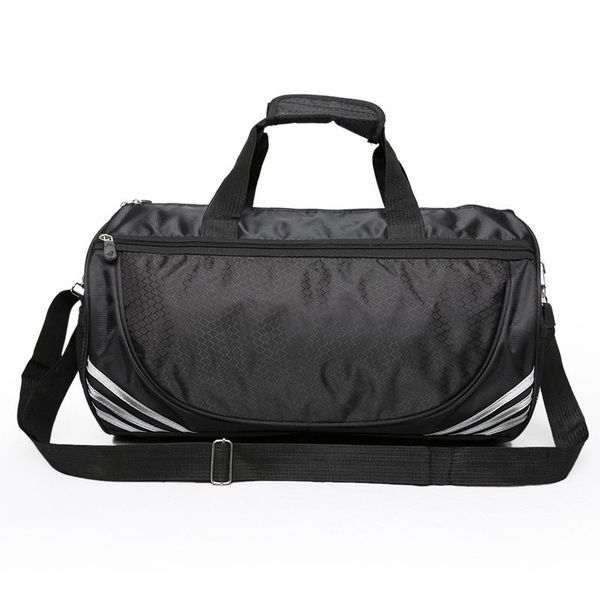 

large capacity design durable spacious black bags fitness travel sports bag strap shoe compartment