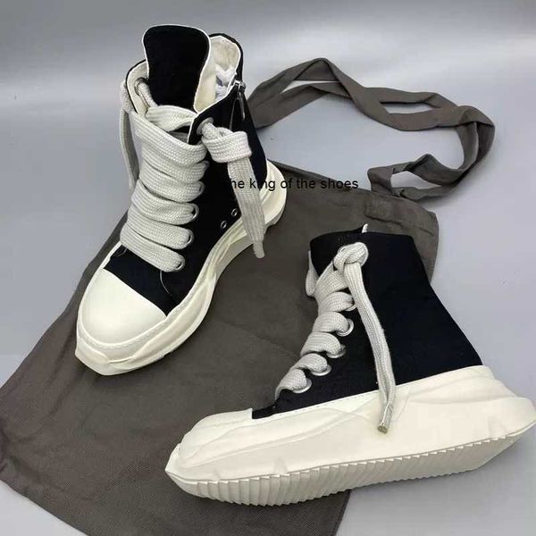 

thick designer original ricks shoeslace sports owns boots shoes ownes canvas shoes owenes sole jumbo owens drk women 2023 shoes s luxury mal, Black