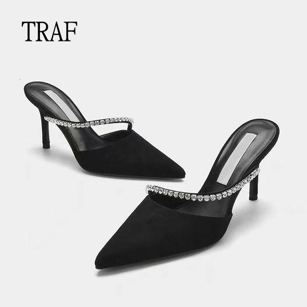 

sandals traf black high heels woman pumps summer wedding bride spring women elegant office modern ladies shoes 230503