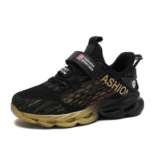 

athletic kids shoes sneakers tennis footwear toe boys children e24270, Black
