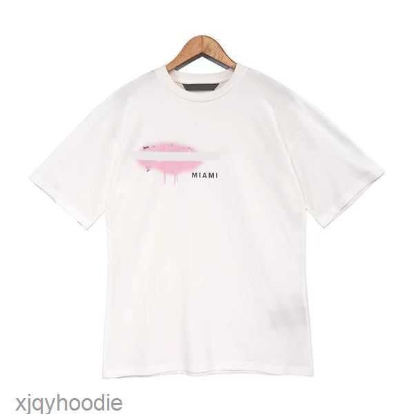 

t mens designer 23ss shirts tshirt palms spray letter print short-sleeved t shirt fashion angels women graphic tees cg5e, White;black