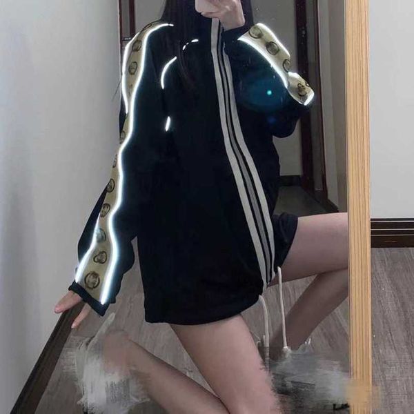 

designer t shirt shirt differentiated market version classic reflective ribbon loose coat, Black;brown