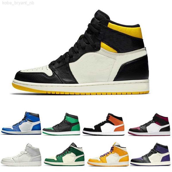 

basketball shoes jumpman 1 1s og high pine green black court purple royal bred toe nc obsidian unc game sneakers trainers