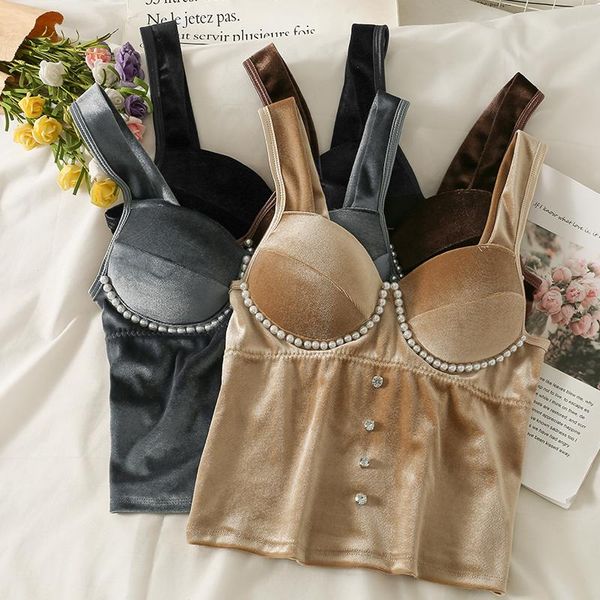 

t-shirt spaghetti strap camis for women velvet crop woman tank off shoulder boho holiday sequins camisole new trend, White