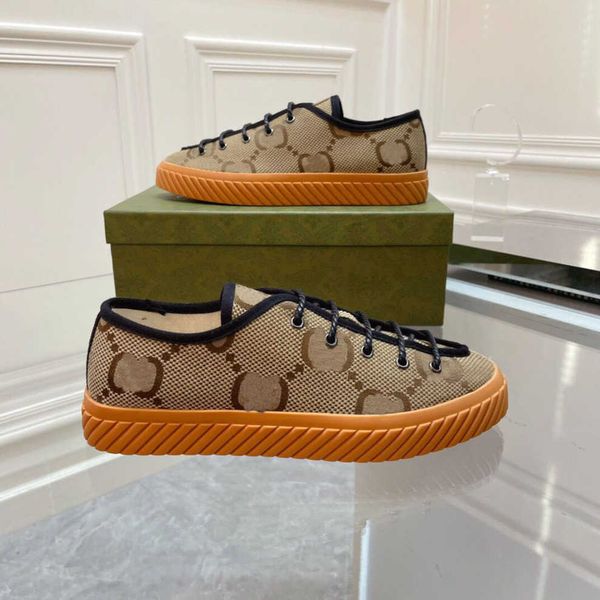 

sneakers men's casual lace-up guccis gg guccy shoes maxi sneakers designer 703031 camel ebony low-cut canvas fabric runners mesh