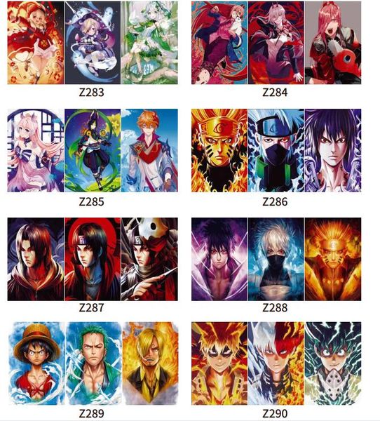 

40cm 3d anime poster spy family demon slayer motion stickers outdoor grade protection uv and water proof animation more 200 styles