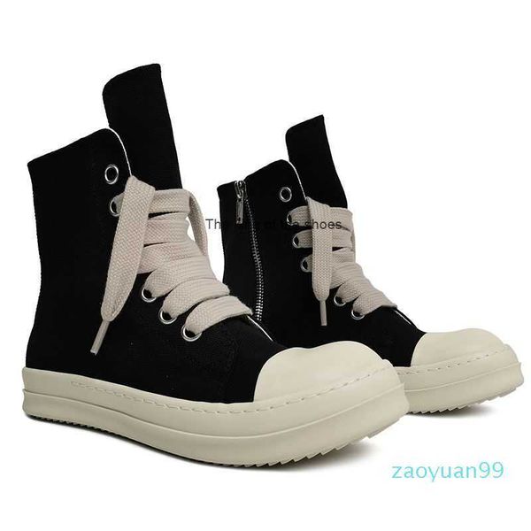 

rick men's casual shoes high women's shoes round toe ro owens canvas ankle boots
