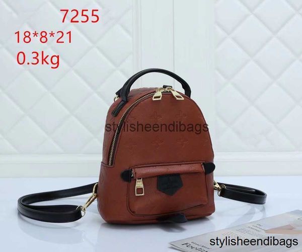 

stylisheendibags backpack style women school bags backpack mini back pack shoulder bag pu leather travel bags embossed letter 21cmmulti poch