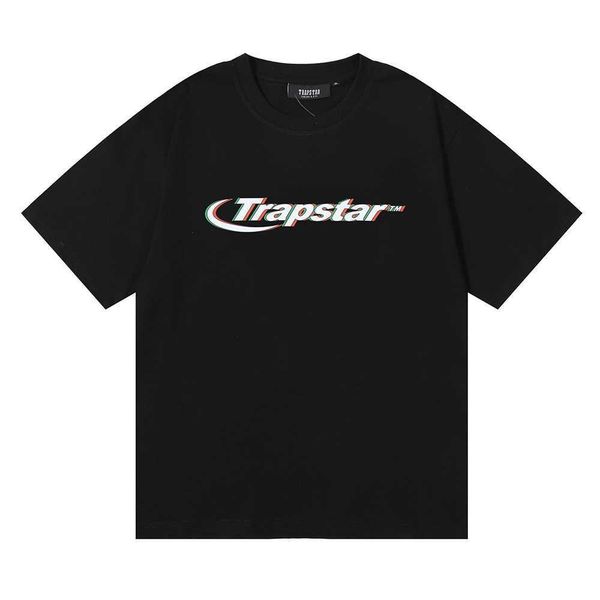 

trapstar phantom print round neck short sleeve t-shirt high street loose casual trend male and female lovers pullover tee, Black;white