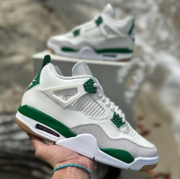 

x sb 4 pine green basketball shoes 4s sail/pine green-neutral grey-white mens outdoor sneakers dr5415-103tiy4