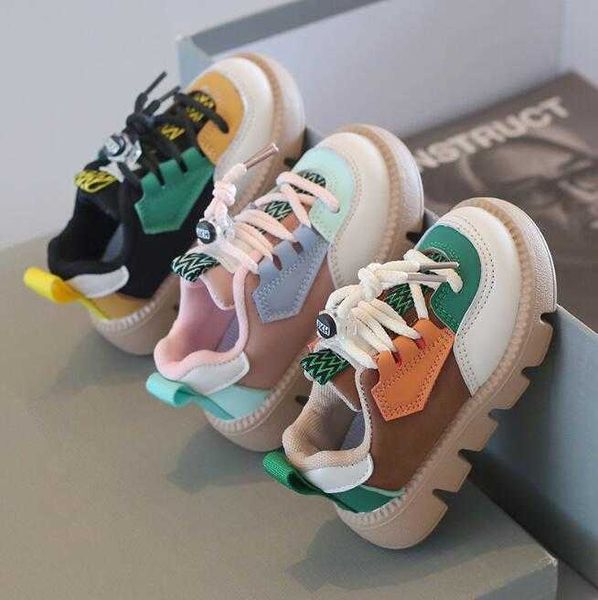 

athletic outdoor sneakers for boys girls shoes breathable children's sneakers anti-slip tennis vulcanized kids shoes pu children runnin, Black