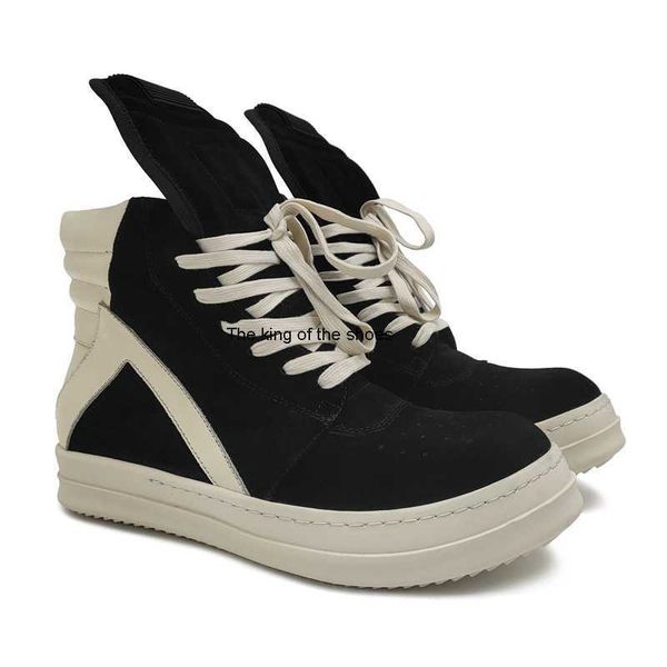 

rick men's casual shoes hip hop men's boots suede ro owens women's sneakers