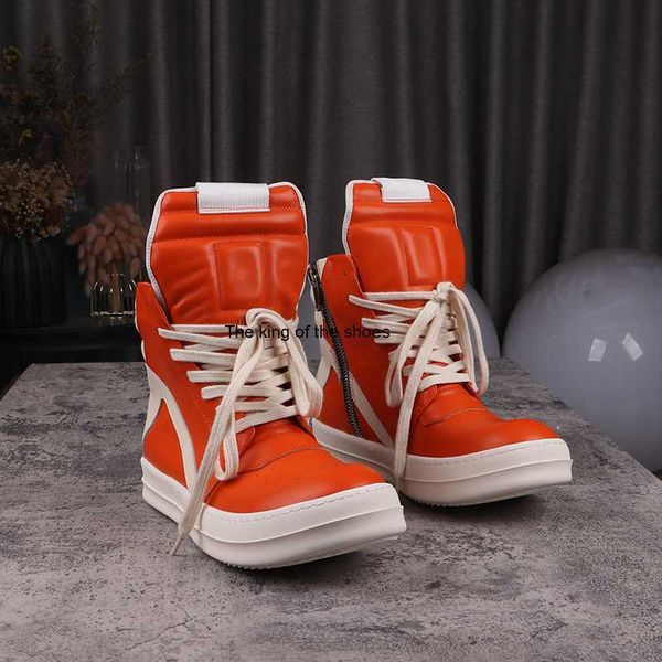 

rick men's causal shoes ro owens high leather inverted triangle y2k women's sneakers